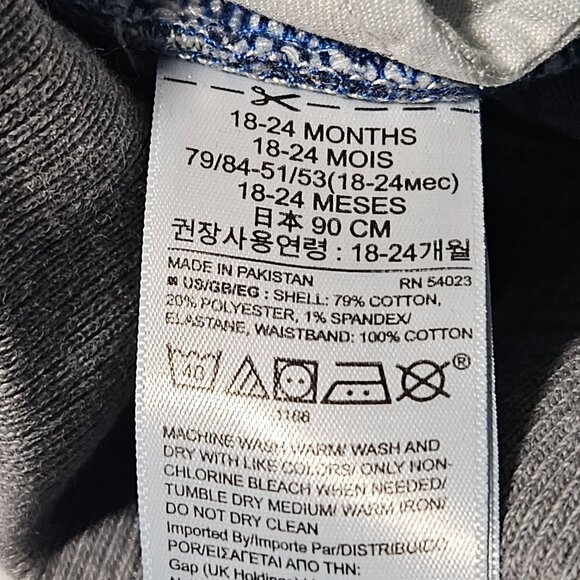 Baby Gap Toddler Slim Jeans Size 18-24 Months Medium Wash Denim Pants - Picture 4 of 4